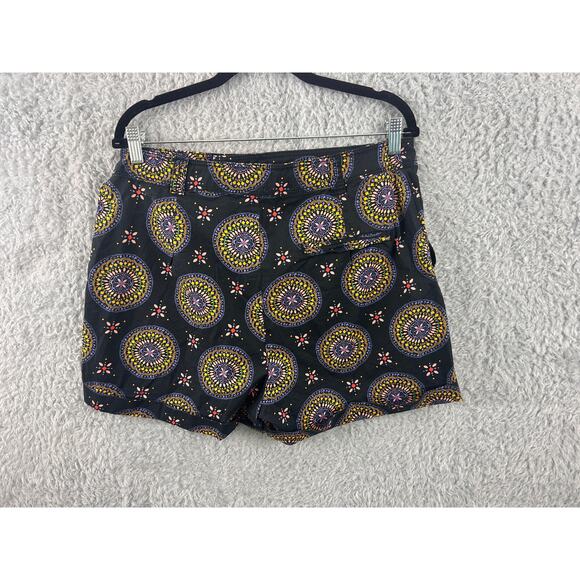Maeve Anthropologie Black Printed Stretch Shorts Size 14  Boho Geometric Pattern - Picture 5 of 9